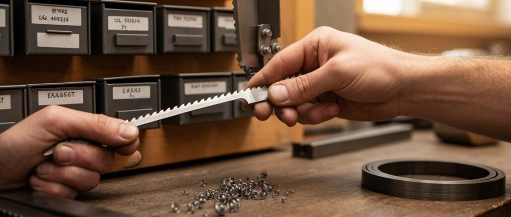 Auswahl von Bandsägeblättern fachkundig