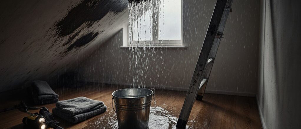 Undichtes Dach reparieren, Wasserleck beheben