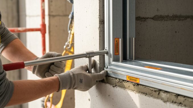 Professionelle Feuerbeständige Fensterinstallation