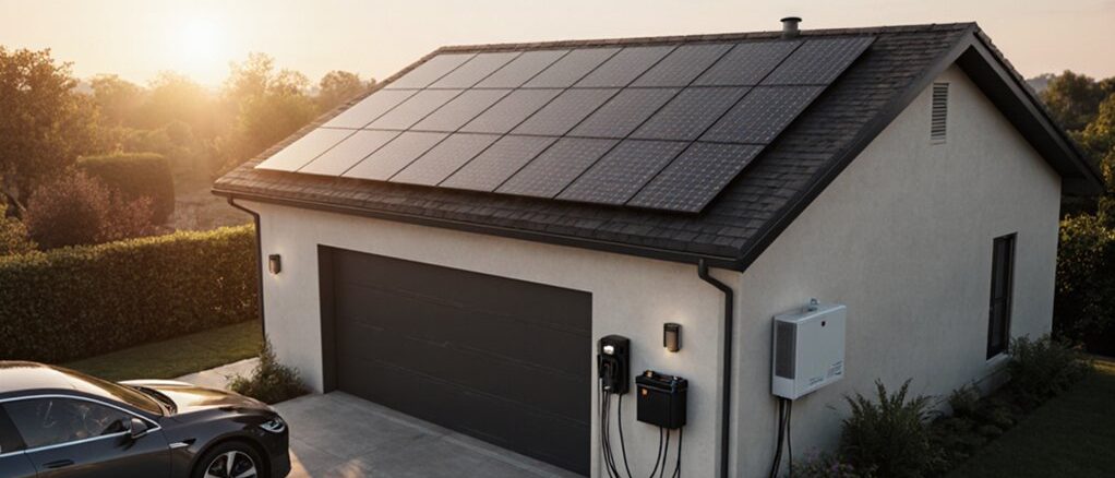 PV-Solaranlage mit Batteriespeicher