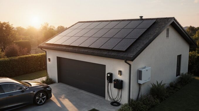 PV-Solaranlage mit Batteriespeicher